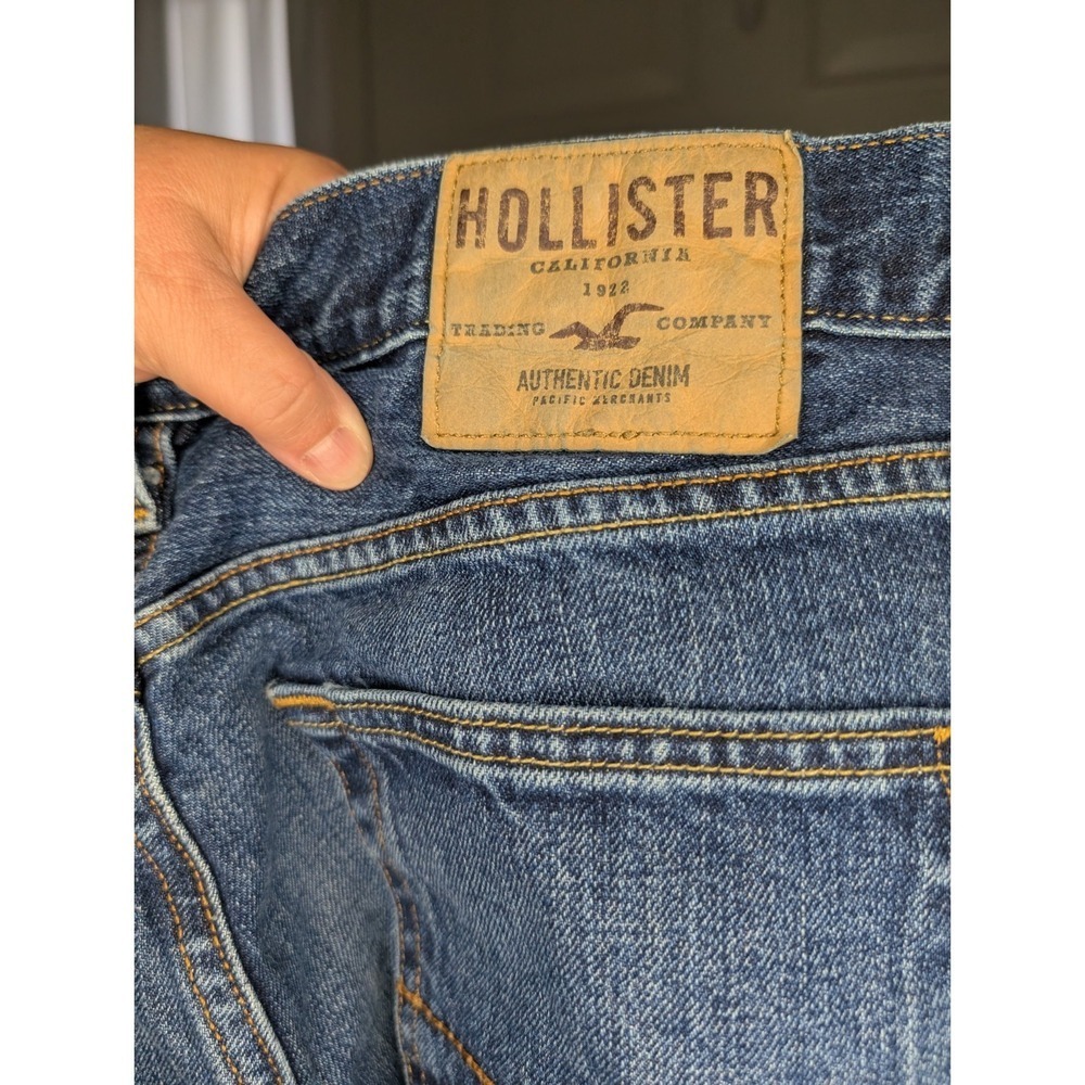 Hollister Men's Jeans Straight Leg Medium Blue Denim 100% Cotton Size 32 x 33.5 - Picture 3 of 7